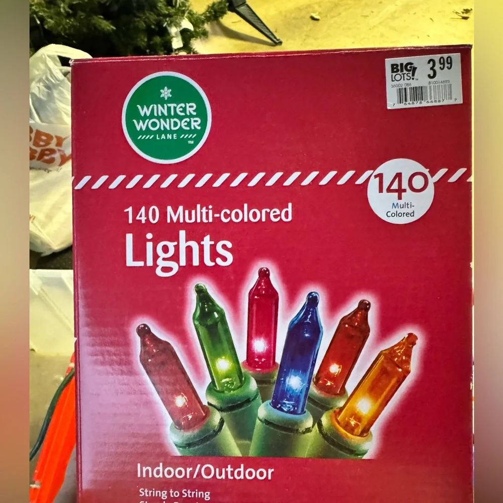 12 sets of multi colored incandescent Christmas lights